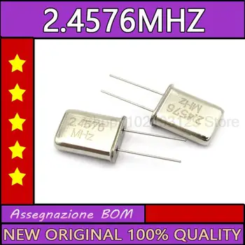 10pcs / veľa crystal oscilátor 2.4576 m in-line dvoch pin 2.4576 mhz HC-49U crystal pasívne crystal oscilátor