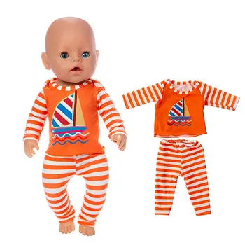 2 ks V 1, Nové Bábiky Oblek vhodný Pre 43 cm Baby Doll 17inch Reborn Bábiky Oblečenie