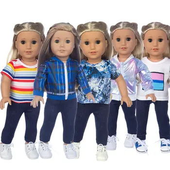 2021 módne farby Súbor vhodný Pre Americké Dievča Bábiku 18-Palcové Bábiky Oblečenie , Topánky nie sú zahrnuté.