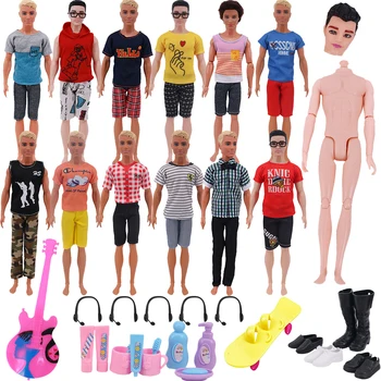 30 cm Ken Doll Oblečenie, Topy, Šortky, Topánky, Nábytok domček pre bábiky Príslušenstvo sa Hodí 11.8 Palcový Chlapec Bábiku,BJD Bábiku,Módne Oblečenie Pre Chlapca