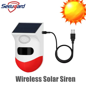 433MHz Bezdrôtová Siréna Solárne Infračervený Detektor, Pet Imunitný Exteriérový Vodotesný Blesk Zvukový Alarm Domov Zabezpečovacej signalizácie