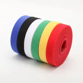 5M Suchým zipsom 10 / 20 mm farebné samolepiace upevňovacie pásky, opakovane silné háčik, káblová krúžok, DIY samolepiace Suchým zipsom