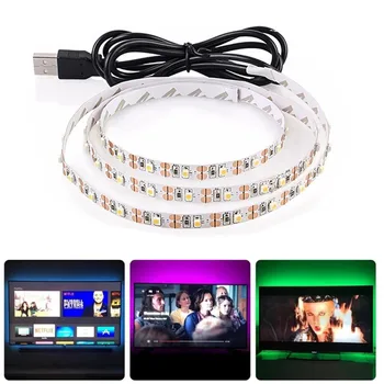 5V USB LED Pásy 2835 DC LED Svetlo Flexibilný 1-5M Teplá Biela pre TV Ploche Podsvietenie Displeja Diódou Pásky Pozadí Nočné Osvetlenie