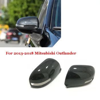 ABS Chrome Uhlíka Spätné zrkadlo pokrytie Trim/Spätné zrkadlo Dekorácie Na roky 2013-2018 Mitsubishi Outlander Samuraj Auto styling