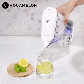 AquaMelon 1.2 L Kanvice Vody, Filter Na Pitnú Odstránenie Bakteriálnych Zvyškový Chlór 5 Vrstiev Filtračný Osvetlenie Kanvice Vody Aquaphor