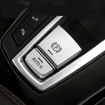 Auto Elektronickej ručnej Brzdy AUTOMATICKÉ H Tlačidlo Kryt pre BMW 5/6/7 Série X3 X4 X5 X6 F10 F18 ABS Chrome Interiérové Doplnky