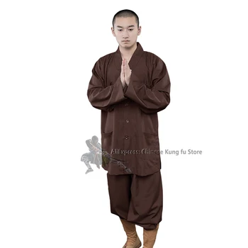 Budhistické Vyhovovali Shaolin Mních Kung fu Jednotné Wushu Bojové umenie Tai chi Bunda a Nohavice Bavlna Zmesi