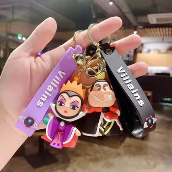 Horúce Disney kreslené anime keychain darebák darebák bábika krúžok na pár batoh prívesok keychain kľúča vozidla príslušenstvo hračky darček