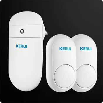 KERUI M518 Bezdrôtový zvonček domov inteligentné elektronické diaľkové ovládanie dlhé vzdialenosti bez batérie nastavenie hlasitosti jednotlivých skladieb