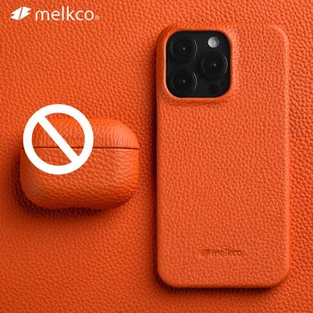 Melkco Premium Originálne Kožené puzdro pre iPhone 14 Pro Max Plus 13 12 mini 11 Luxusné Obchodné High-end Krava Telefón Prípadoch Zadný Kryt