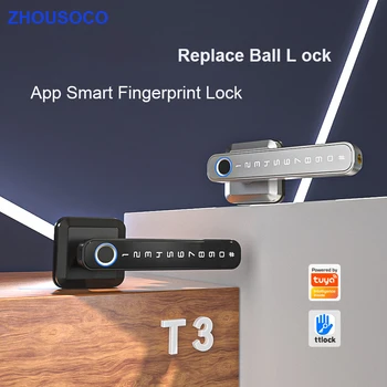 Odtlačkov prstov Smart Lock TTLock alebo Tuya APP Riadenie Biometrické Heslo Smart Key Elektronické Rukoväť Dverí Zamky Jeden Západku