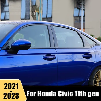 Pre Honda Civic 11. Gen 2021 2022 2023 Auto Okno Centrum Pilier Nálepky Auto Vonkajšie Dekorácie Film Anti-Scratch Príslušenstvo