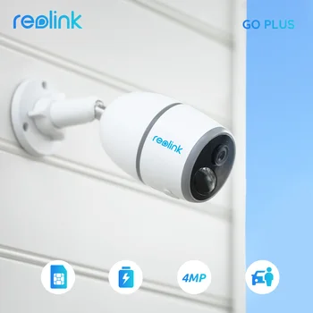 Reolink GO Plus 4MP Batérie 4G Sim Karta Sieťová Kamera Wild Video Dohľad IP Cam LTE Ľudských Auto Detekcia Bezpečnostné Kamery