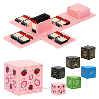 Roztomilý Premium Hra Karty Prípade Nintend Prepínač Hra SD Karty, Ružová Shell Úložný Box Držiak pre Nintendo Prepínač / OLED Accessorie