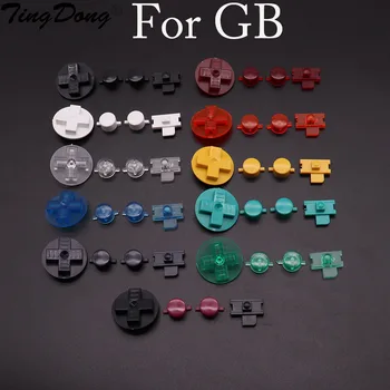 TingDong 1set Black prejednanie DIY Tlačidlá Set Náhrada za Gameboy Klasické GB DMG A B tlačidiel, D-pad Tlačidlo