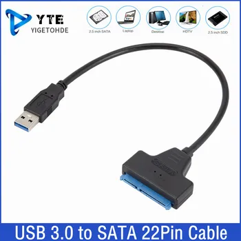 USB 3.0 Pre SATA Adaptér Sata Na USB 3.0 Kábel Až 6 gb / S, Podpora 2.5 Palcov Externý HDD SSD Pevný Disk 22 Pin Sata III Kábel
