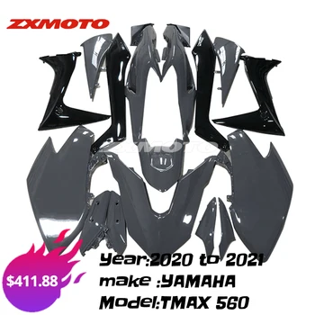 ZXMOTO Motocykel Skriňa Full Kapotáže Držiak Pre 2020 2021 YAMAHA TMax 560 DX Tech Max Tmavé Nardo Sivý Betón Moc Sivá