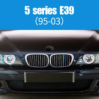 3ks ABS Auto Mriežka Nálepky Pásy Kryt Trim Clip Pre BMW Série 5 E39 E60 E61, F10 F11 F07 G30 G31 GT GT5 M štýl Príslušenstvo 5