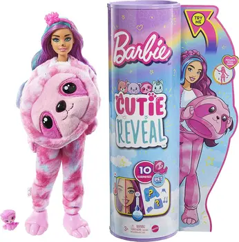 Pôvodné Barbie Cutie Odhaliť Fantasy Série Bábika s Plyšové Zvieratá Kostým Pet Príslušenstvo Dievčatá, Hračky pre Deti, Zmena Farby 5