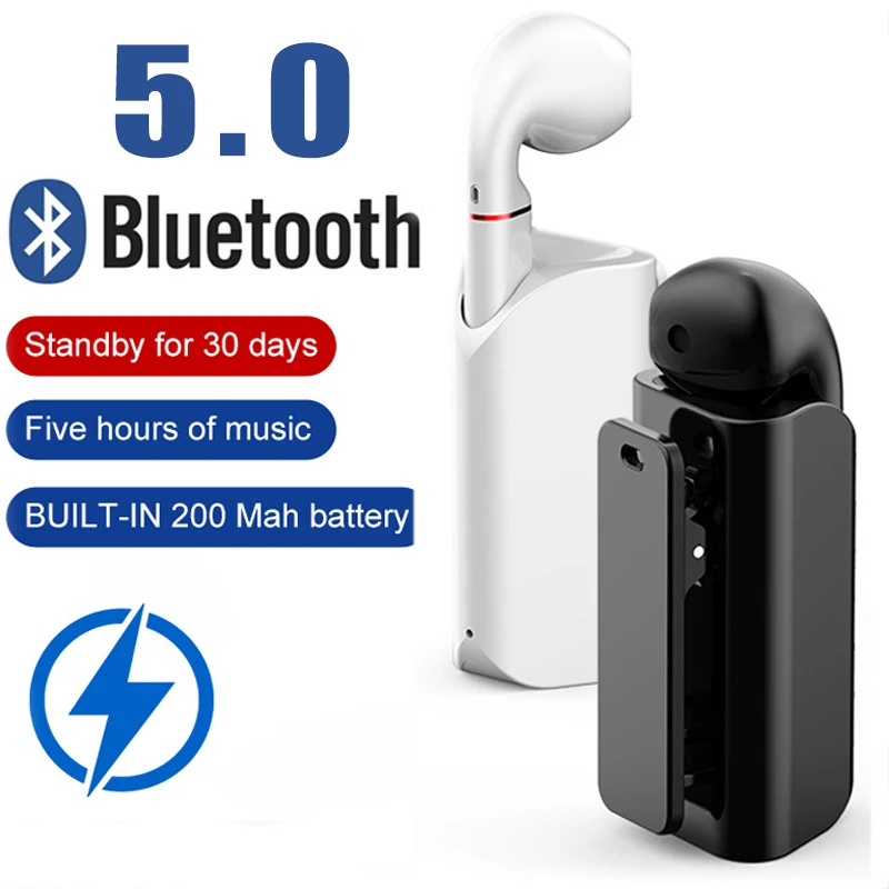 Bluetooth 5.0 Prijímač Bezdrôtový Stereo Športové Headset Zníženie Hluku Lavalier Slúchadlá Odtlačkov Prstov Dotyk Prenosné Auto Prijímač