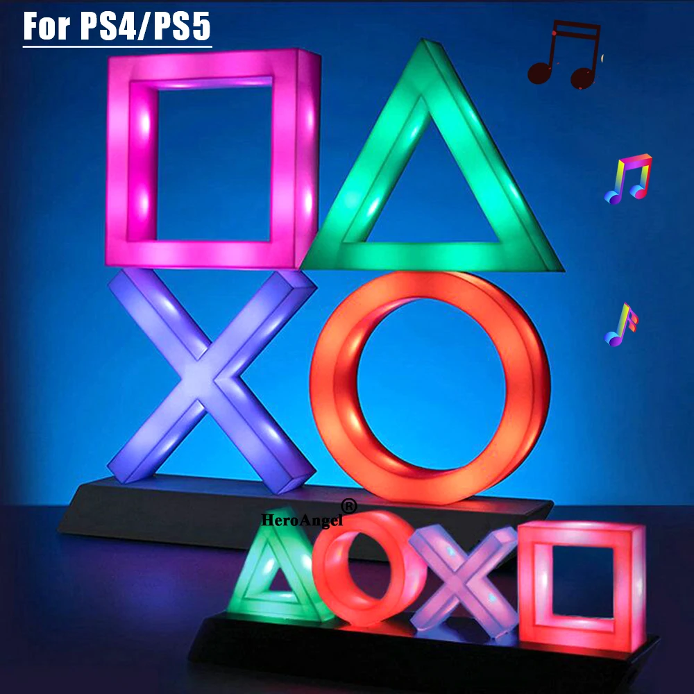 2020 Najnovšie pre PS4/PS5 Hlasové Ovládanie Hry Ikonu Svetlá pre Playstation Hry, Hráč Farebné Osvetlenie Dobrý Darček na Vianoce