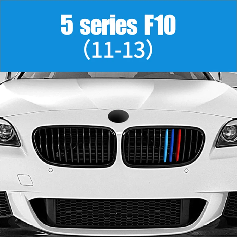 3ks ABS Auto Mriežka Nálepky Pásy Kryt Trim Clip Pre BMW Série 5 E39 E60 E61, F10 F11 F07 G30 G31 GT GT5 M štýl Príslušenstvo 4