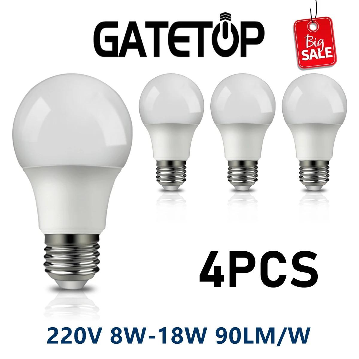 4P Factory podpora LED žiarovka A60 série 3W-18W 220V E27 E14 Vysokej lumen teplé biele svetlo pre obývacia izba kuchyňa kúpeľňa štúdia