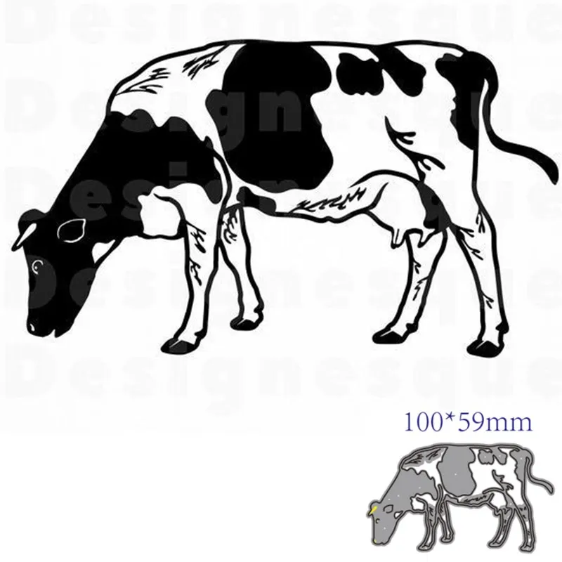 Rezanie kovov Zomrie Rez Formy Zvierat krava Dekorácie Zápisník Papier Plavidlá Nôž Plesne Čepeľ Punč Blany