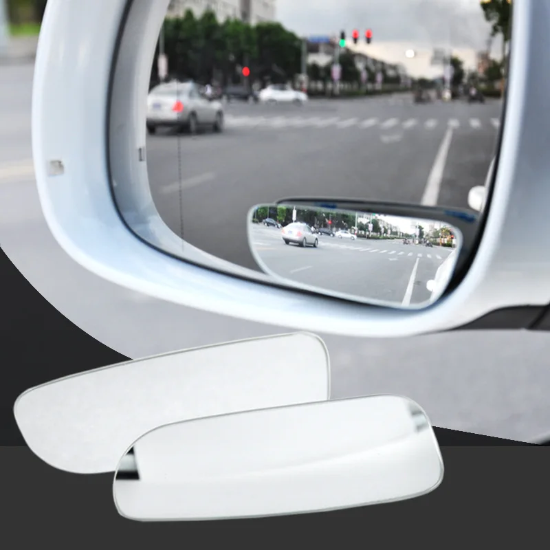 2 ks Auto Široký Uhol Spätné Zrkadlo 360 Stupeň Otáčania Auto Spätné Pomocné Parkovanie HD Frameless Blind Spot Zrkadlá