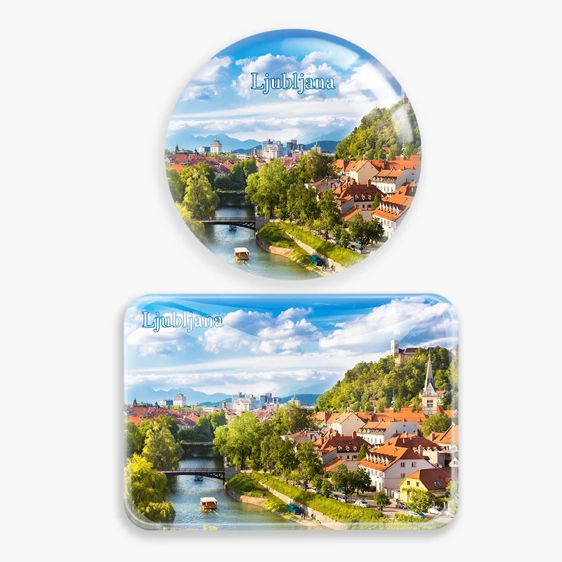 Ľubľana Slovinsko Chladnička Magnet World Travel obchod so sklom Chladnička Magnetických Nálepiek Domova Turistické darček