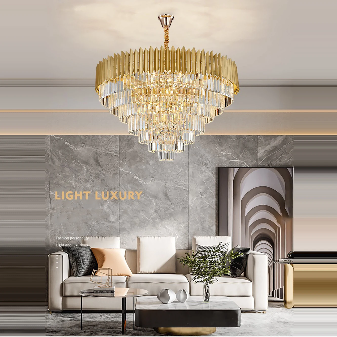 Luster 2022 Nový Trend Moderných LED Crystal Lampa Luxusné Lustre, Osvetlenie, Nový Dizajn, Veľké, Vysoké Stropy Dekoratívne