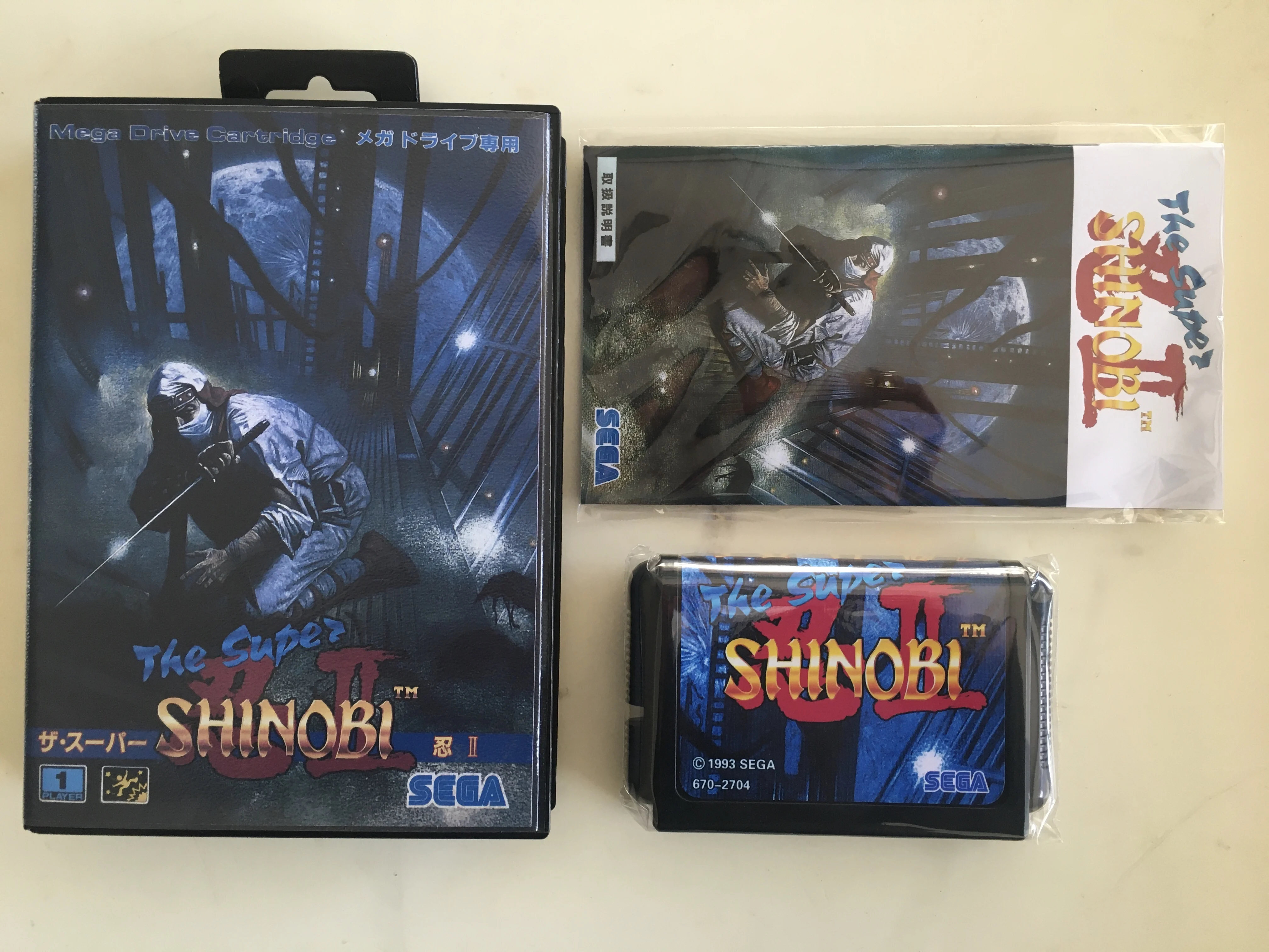 MD Hra : Super Shinobi 2 ( Japonsko Verziu!! krabica+návod+kazety!! )