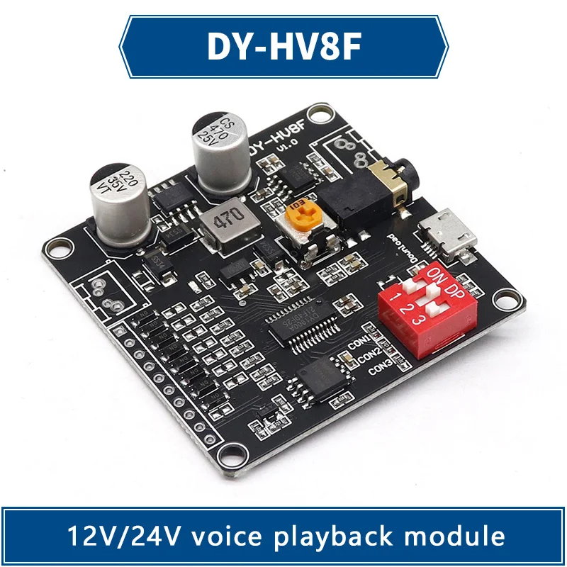 DY-HV8F 12V/24V výkon supply10W/20W prehrávanie Hlasu modul podporuje Micro SD karty MP3 prehrávač hudby pre Arduino