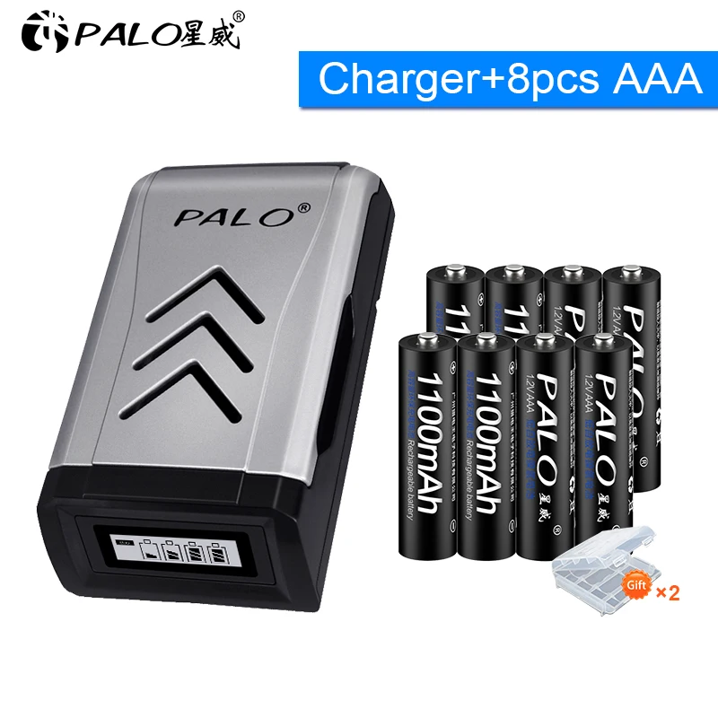 PALO 1100mAh NI-MH 1.2 V AAA batérie AAA nabíjateľné batérie aaa batérie pre fotoaparát, Mikrofón autíčka a AA batérie, nabíjačky