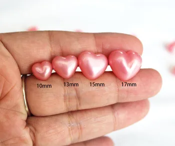 100ks/lot 10 mm 13mm 15 mm 17 mm ružové srdce tvar plastové bezpečnosti hračiek nosy s podložkou pre diy bábika zistenia