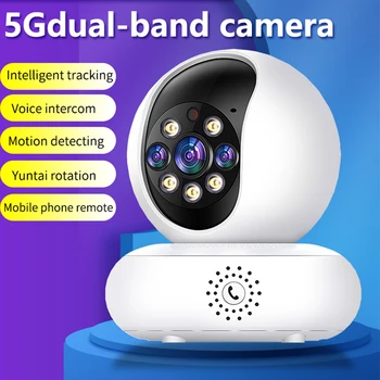 1080P Dual 2.4/5G Wifi IP Kamera, Smart Home Security KAMEROVÝ Systém na Sledovanie Pohybu Hlas Intercom Mobile Vzdialený Pohľad Baby Monitor