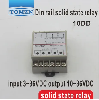 10DD 5 Kanál Din lištu SSR quintuplicate päť vstup 3~36VDC výstup 10~36VDC DC jednofázové polovodičové relé