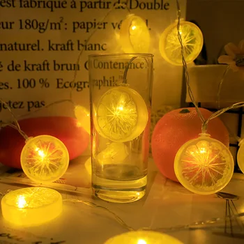 10m 6m Citrón Led Reťazec Svetlá Veniec, Vianočné Dekorácie pre Domov Vonkajšie Svadobné Dekor Firmware Nový Rok DIY Napájaný z Batérií