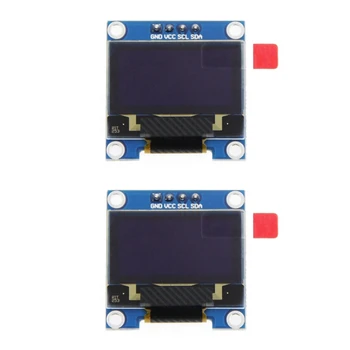 2X 0.96 Palcový IIC I2C Sériové GND 128X64 OLED LCD LED Display Modul SSD1306 Pre Arduino Súprava Biela Displej 0