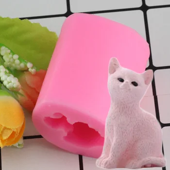 3D Mačiatka Silikónové Fondant Tortu Formy Mačka Čokoláda Sugarcraft Mydlo Sviečka Plesne Cupcake Zdobenie Zvierat Pečenie Nástroje