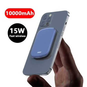 5000-10000mAh Magnetické Wireless Power Bank 15W Rýchlo Nabíjačka Pre iphone xiao Samsung Qi Univerzálny Externý Pomocné Batérie