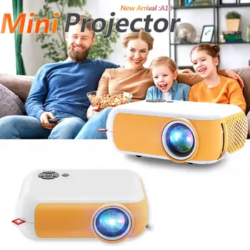 A10 Domov Mini Projektor, Prenosné 1080P Vysokej Jasnosti 100-Palcový LED Displej Video Film Projektor USB Projektor Vstavaný Reproduktor