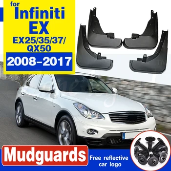 Auto Mudflap pre Infiniti EX EX25 EX35 EX37 QX50 2008~2017 Blatník Mud Guards Klapka Splash Klapky Blatníka Príslušenstvo 2010 2015 2016