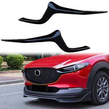 Auto Príslušenstvo pre Mazda CX-30 2019 2020 2021 Lesklé Čierne Predné Mriežky Strane Dekorácie Pásy Kryt Výbava 2ks