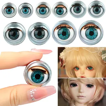 Bábika Činnosť Oči Bábika Oko Príslušenstvo s Mihalnicami Bábika Koľajových Oči Simulácia Aktívne Buľvy DIY Doll Eyes