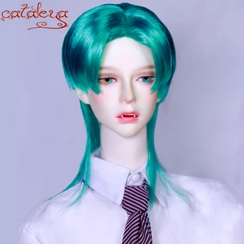 Cateleya bjd bábika parochňu mužské vlasy styling vlasov mlieko hodváb stredne dlhé vlasy