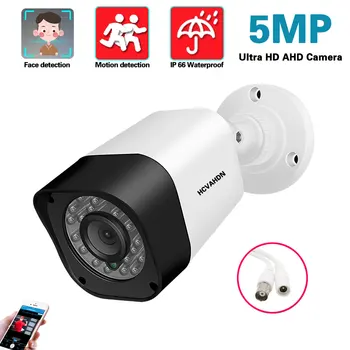 CCTV Analógový Fotoaparát 5MP Vonkajšie Nepremokavé DVR Bullet Kamera 720P 1080P 2MP AHD Video Ochranný Dohľad Fotoaparát BNC XMEYE 1MP