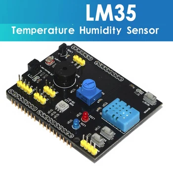 DHT11 LM35 Teplota Vlhkosť Senzor, Multifunkčný Expansion Board Adaptér Pre Arduino R3 RGB LED IR Prijímač Bzučiak I2C
