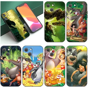 Disney Jungle Book, Čierne Telefón puzdro Pre Apple iPhone 14 12 13 Mini 11 Pro XR X XS MAX 6 7 8 Plus 5S SE 2020 2022 Mäkké Pokrytie