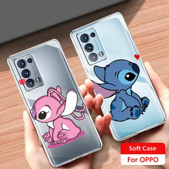 Disney ' Lilo & Stitch Art Transparentné Telefón Prípade OPPO Nájsť X5 X3 Neo Lite F21 Pro A96 A57 A74 A76 A72 A55 A54S A53 A16 A9